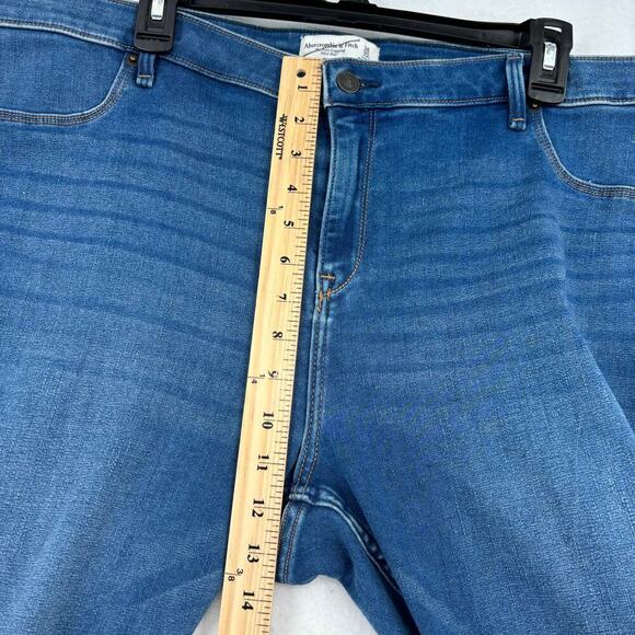 Abercrombie & Fitch The Jean Legging Mid Rise Jeans Size 36 Short Stretch Denim - Picture 8 of 11
